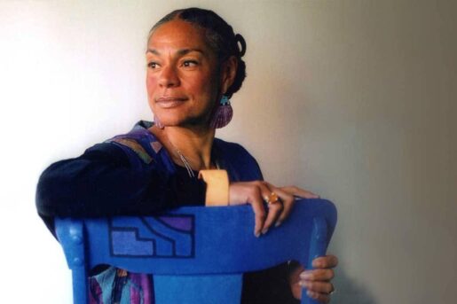 Sara Lawrence Lightfoot turns in her chair to look behind her.