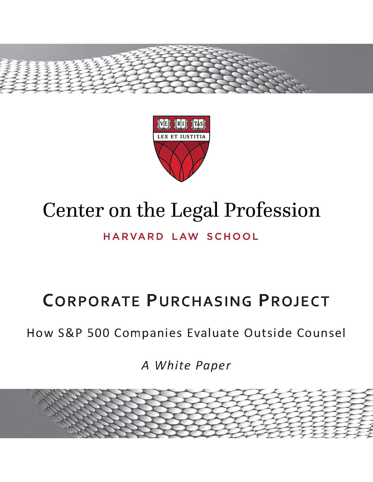 Cover of report with harvard shield and title of report