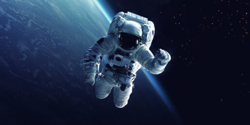 Image of an astronaut floating in space.
