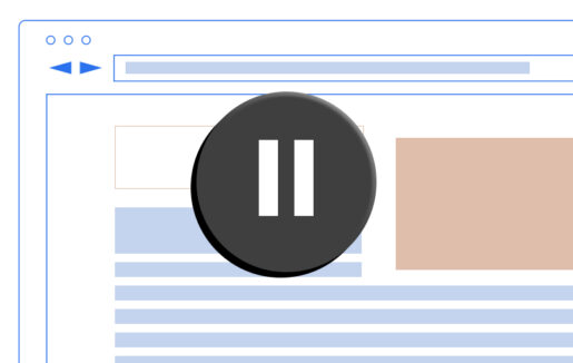 Screenshot with pause button.