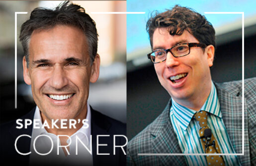 Photo of Richard Susskind and Jonathan Zittrain.
