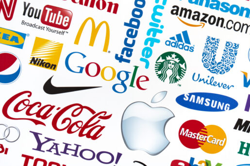 An image of a bunch of different brand logos placed next to one another.