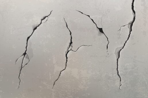 Concrete cracking.